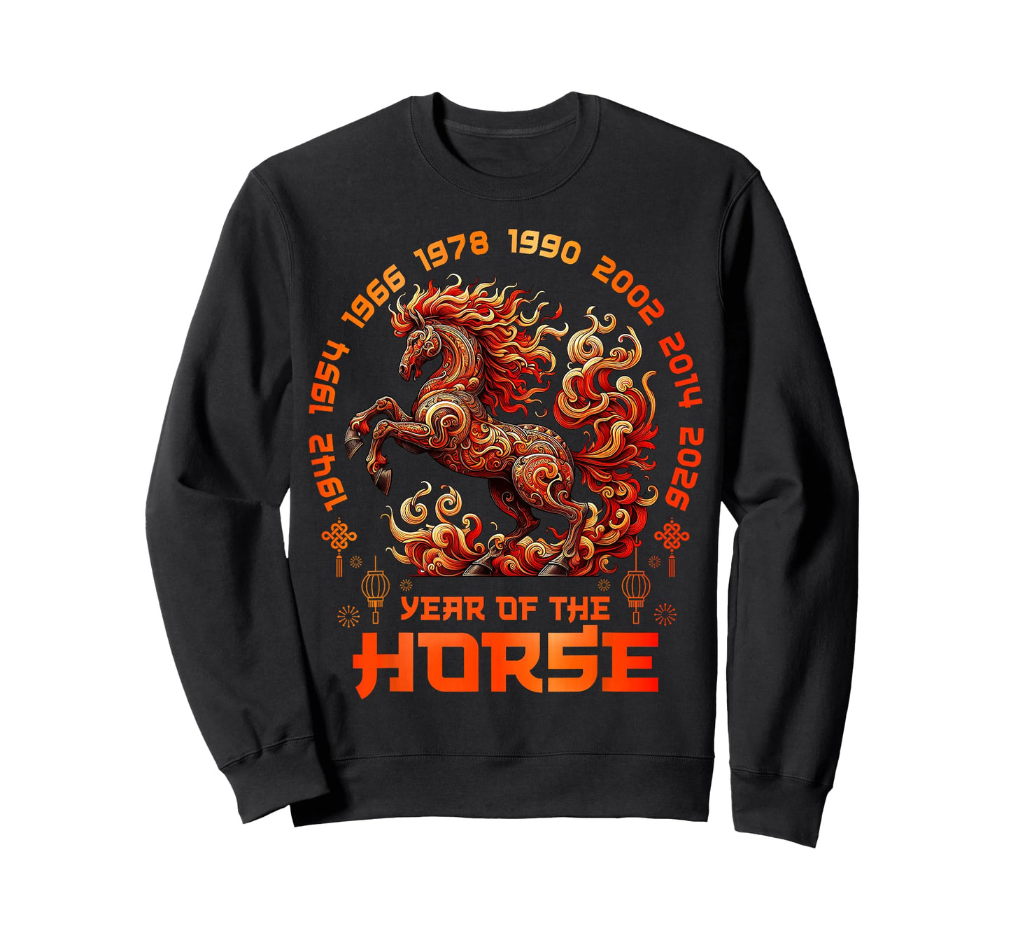 Fire Horse Chinese Zodiac Symbol 2026 Lunar New Year T-Shirt