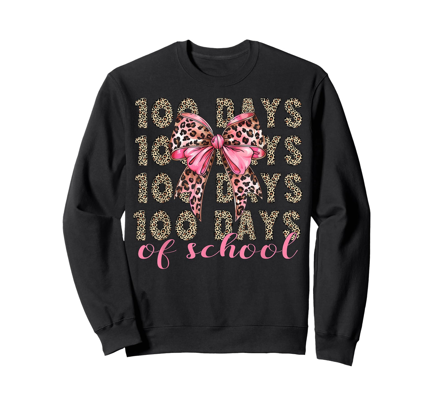 I Survived 100 Days of School 100th Day of School Leopard T-Shirt