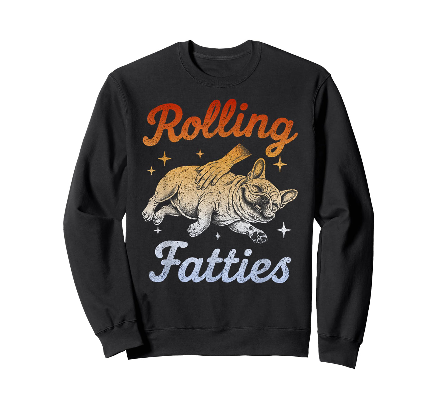 Rolling Fatties French Bulldog Retro Vintage T-Shirt