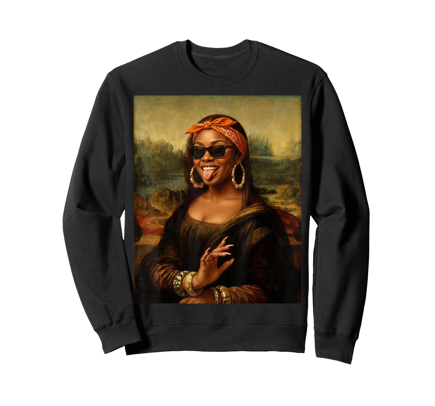 Black Mona Lisa Women Tshirt Black History Month Women T-Shirt