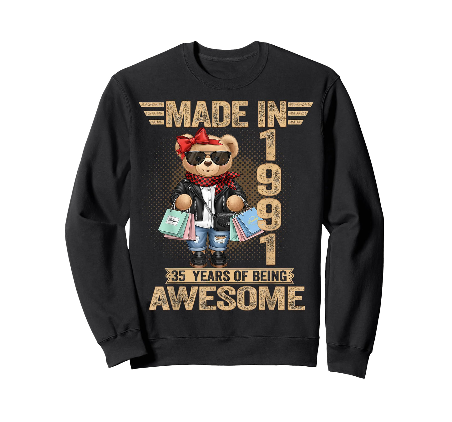 35 Year Old Made in 1991 Teddy Bear 35th Birthday Women Men T-Shirt