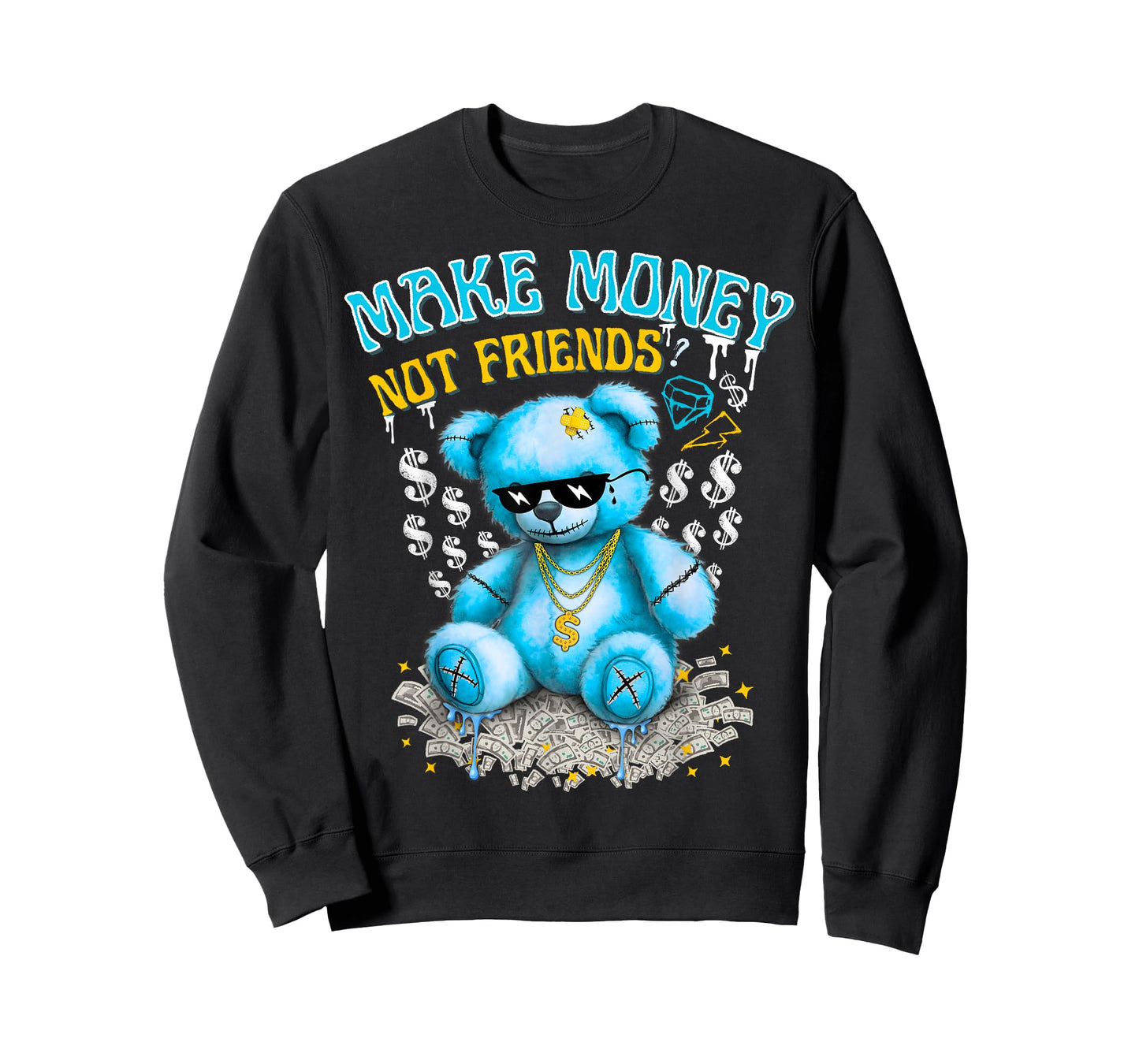 Streetwear Retro Matching Gamma Blue T-Shirt