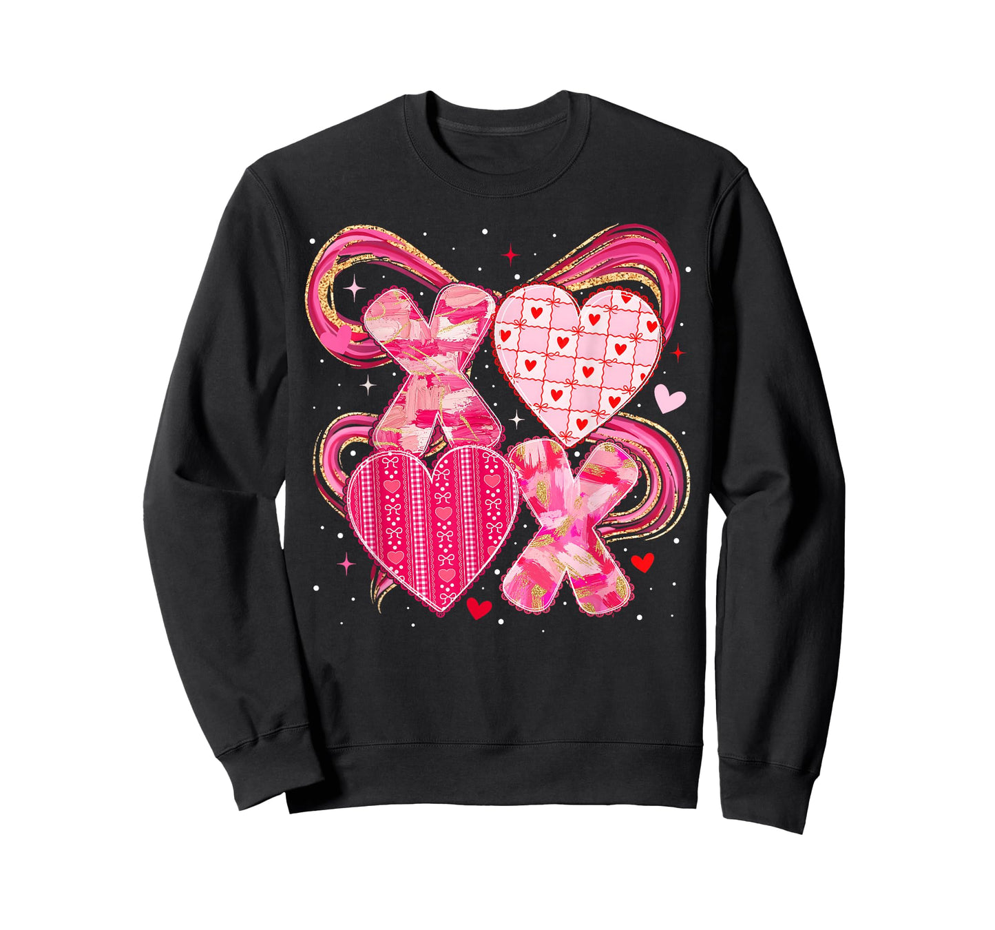 XOXO Valentine Pink Heart Coquette Bow Girl Women Kid T-Shirt