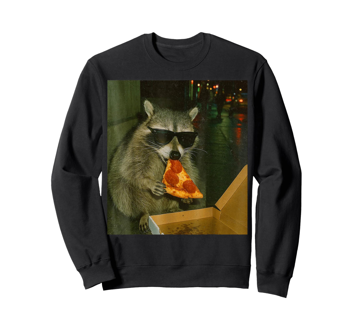 Raccoon Eating Pizza, Animal Meme T-Shirt