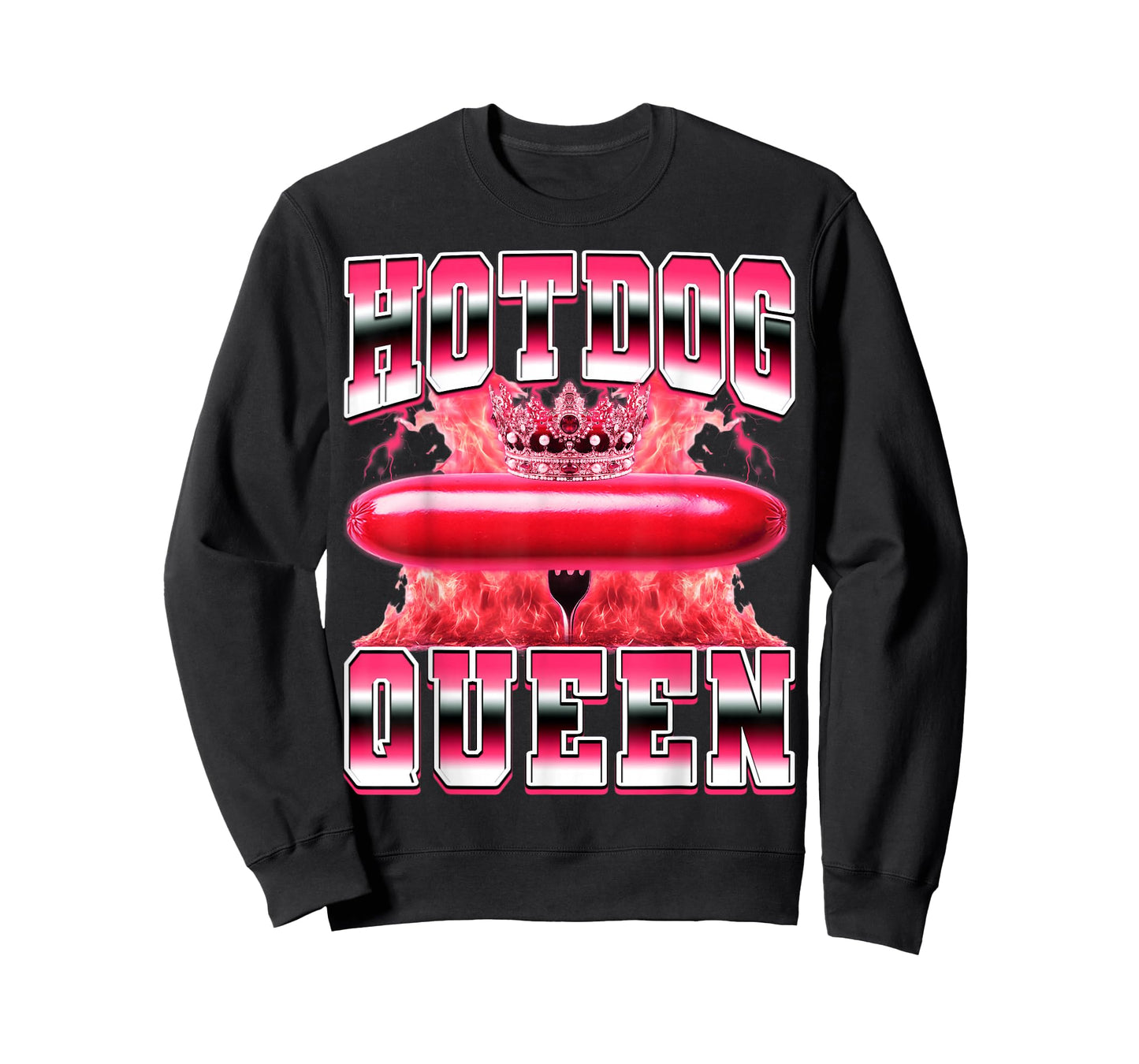 Hot Dog Queen Hotdog Sausage Buns Grilled Hot Dog 90s T-Shirt