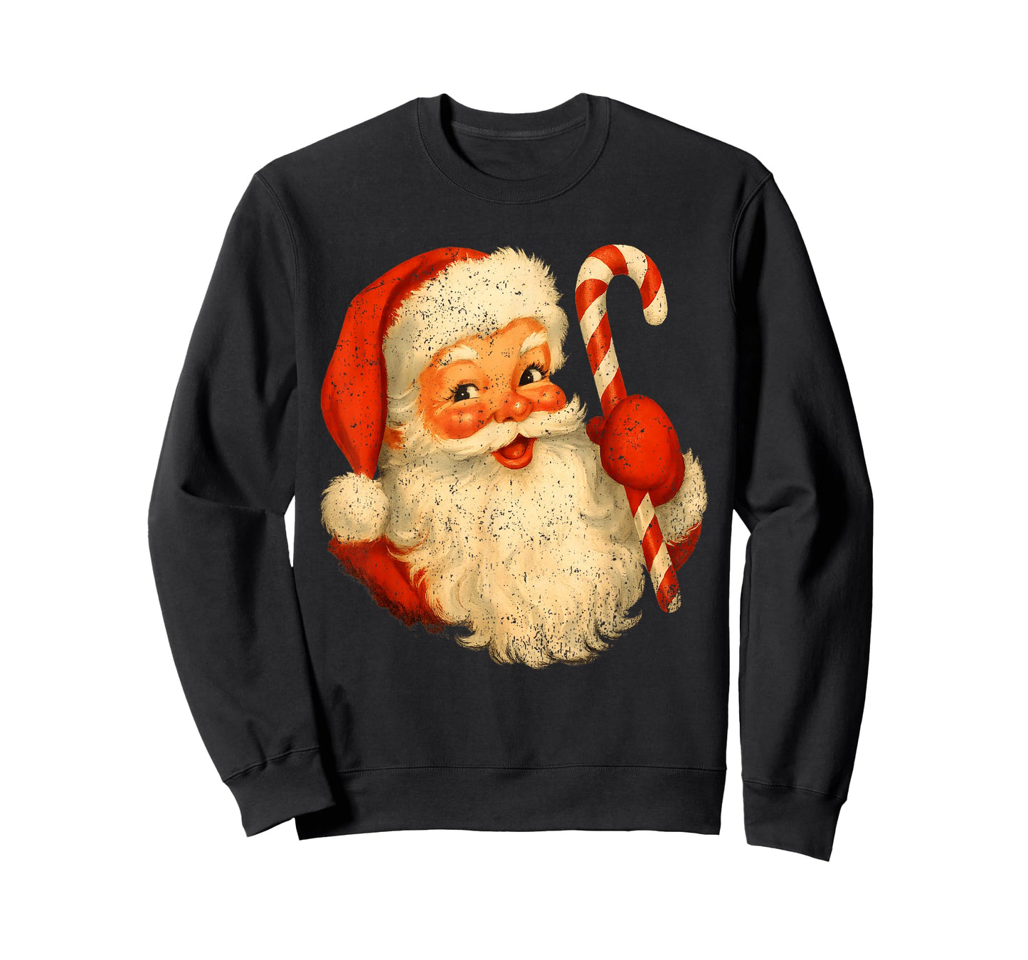 Retro Vintage Christmas Santa Claus Face Funny Old Xmas T-Shirt