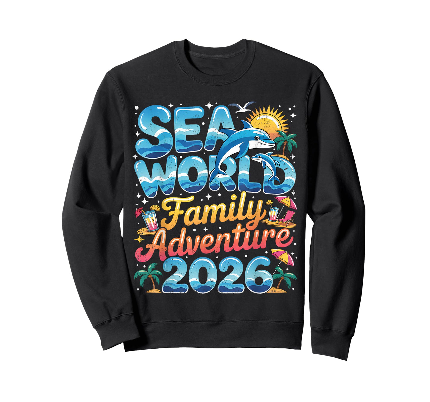 Sea World Family Adventure 2026 Tropical Vacation Trip T-Shirt