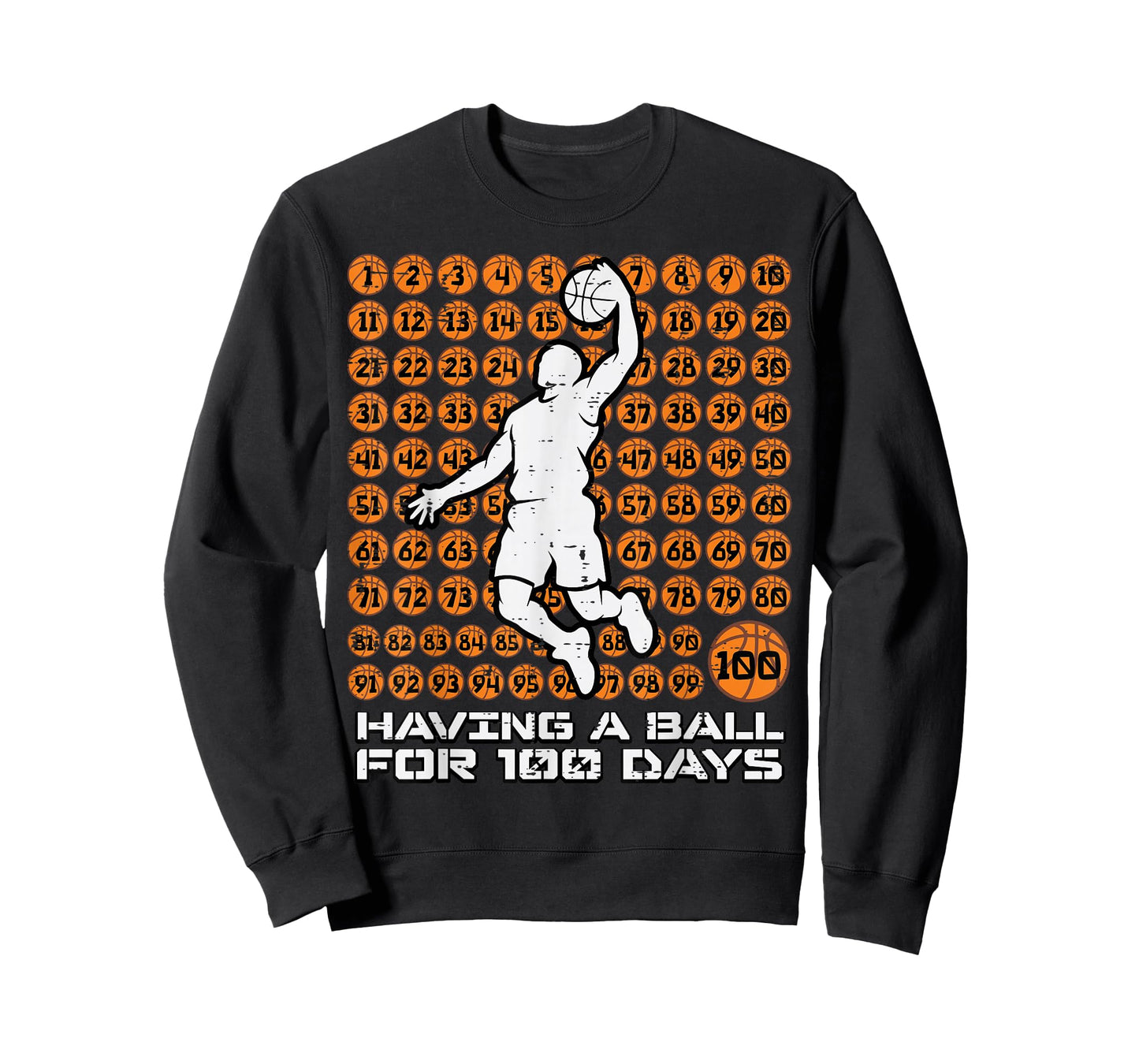 Having Ball 100 Days of School Basketball 100th Day Boy Kids T-Shirt