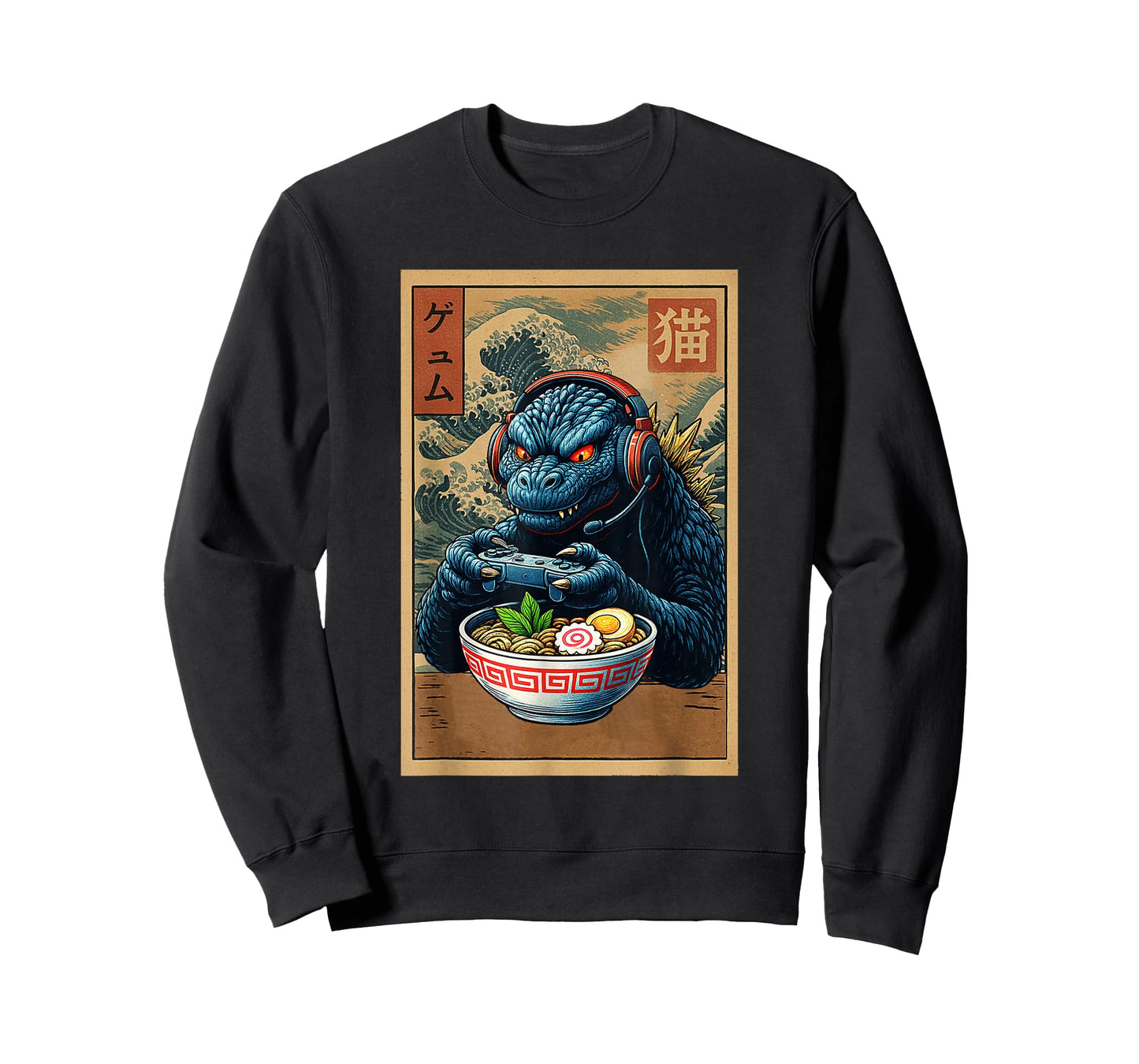Funny Eating Ramen Japanese Monster Game Lover Birthday T-Shirt