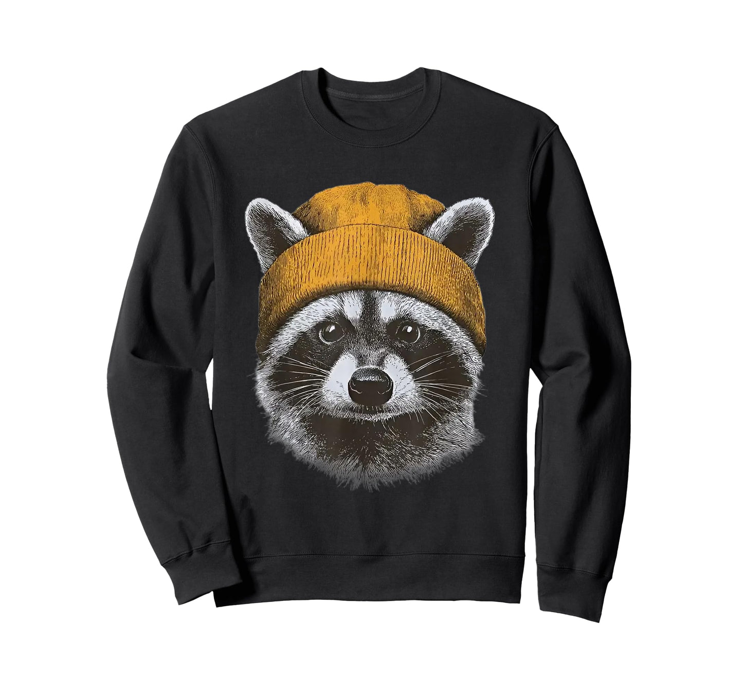 Retro Raccoon Wearing Beanie T-Shirt