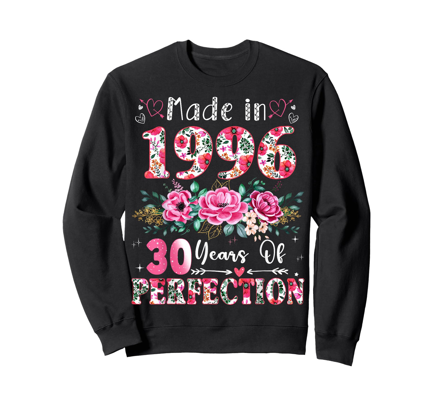 30 Year Old Made in 1996 Floral 30th Birthday Women T-Shirt