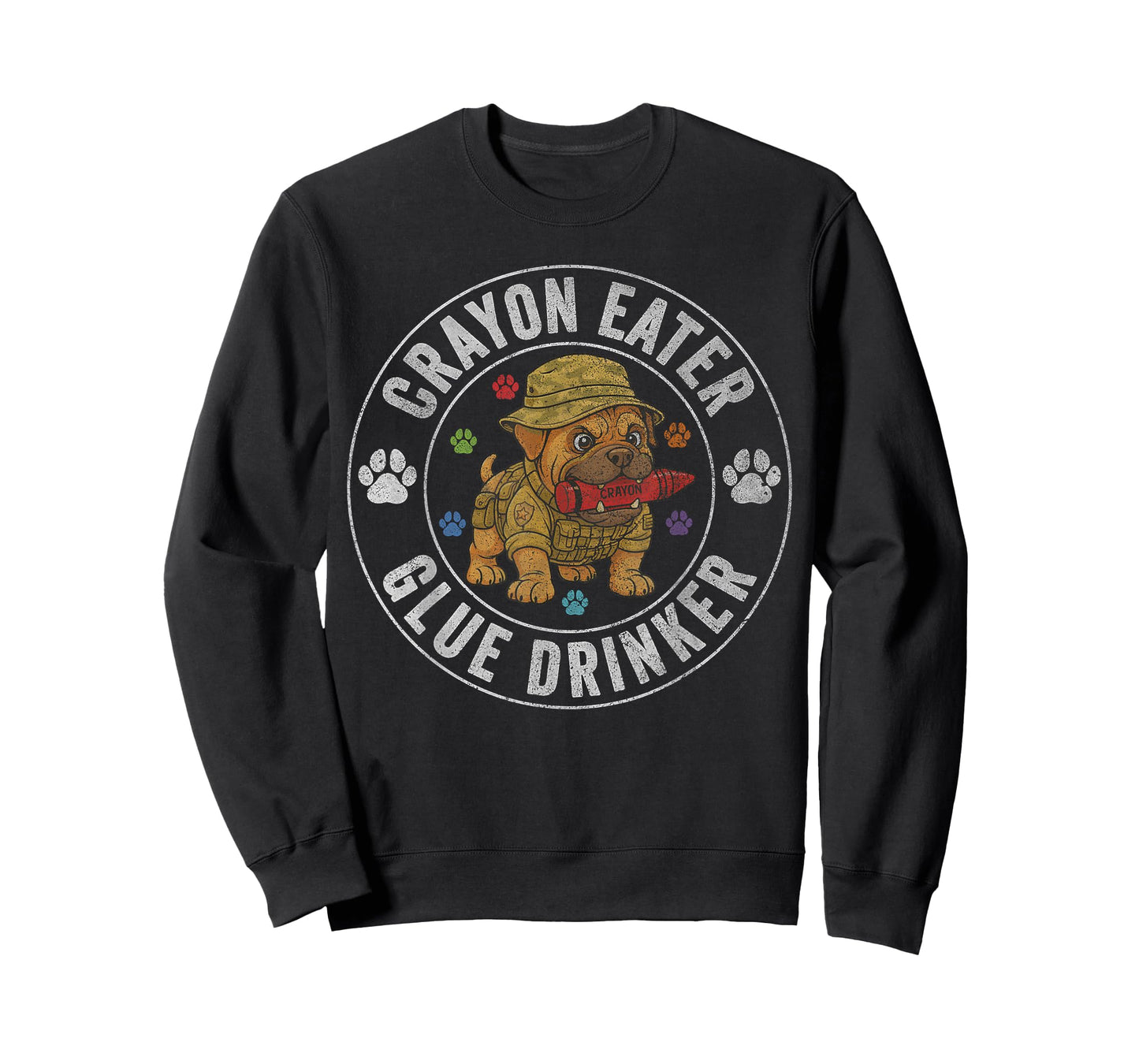 Crayon Eater Foot Grunt Soldier Military Funny Veterans Day T-Shirt