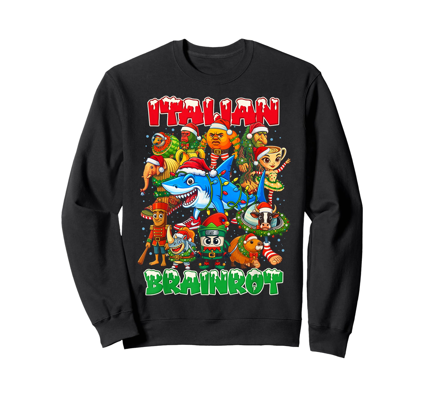 Funny Christmas Italian Brain Rot Italian Brainrot Boy Kids T-Shirt
