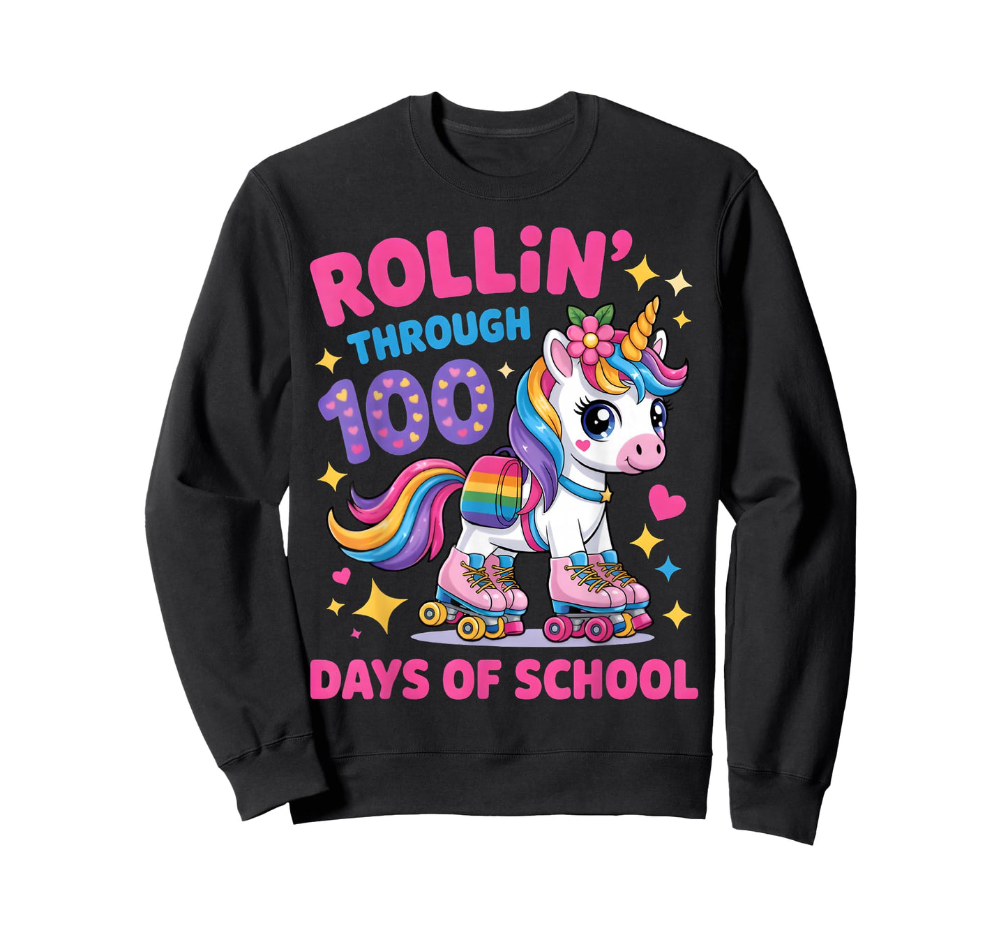 100 Days of School Unicorn 100th Day Smarter Girls Teacher T-Shirt