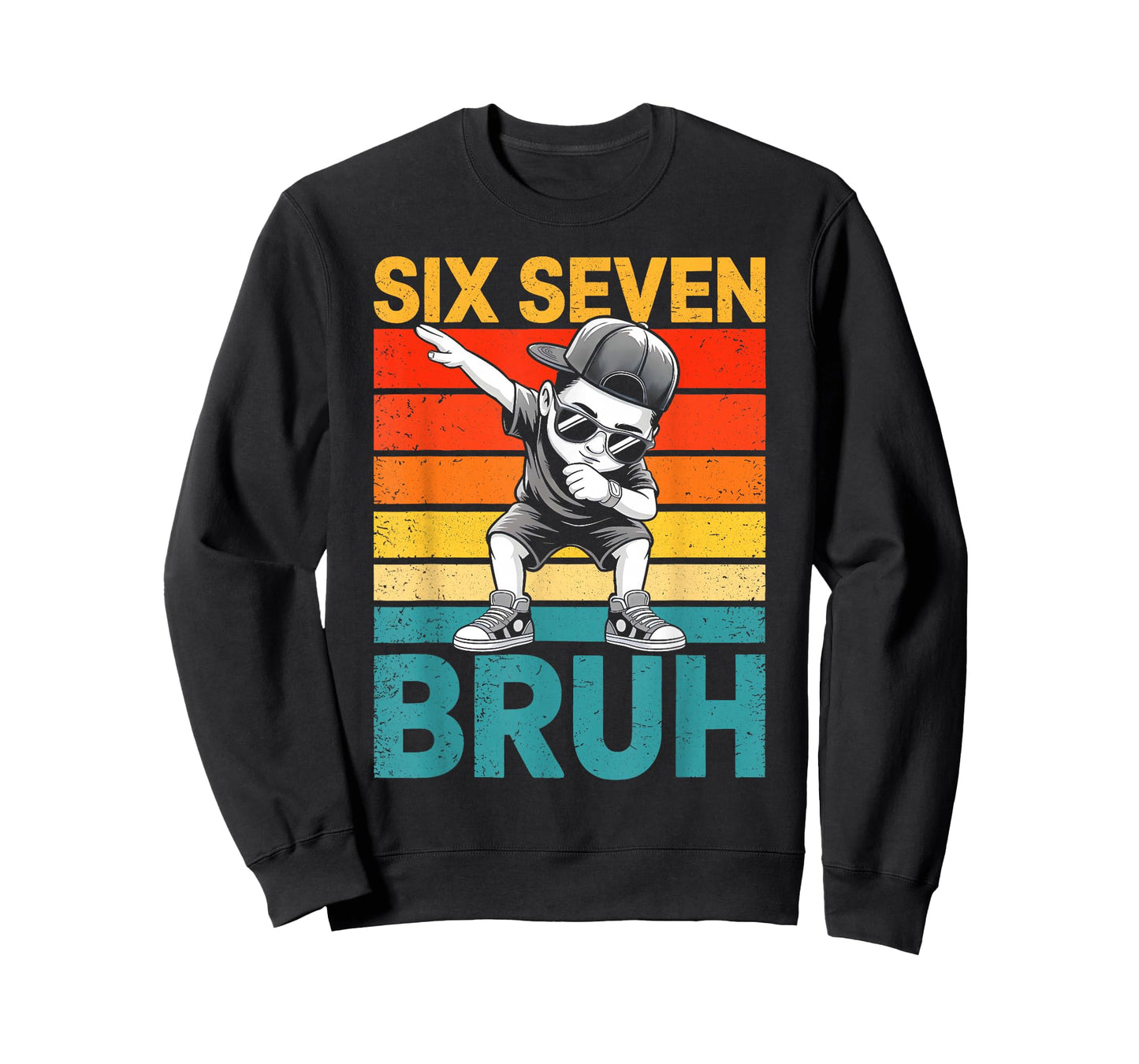 67 Meme Gen Alpha Slang 6 7 Six Seven Bruh Dabbing Boys Kids T-Shirt