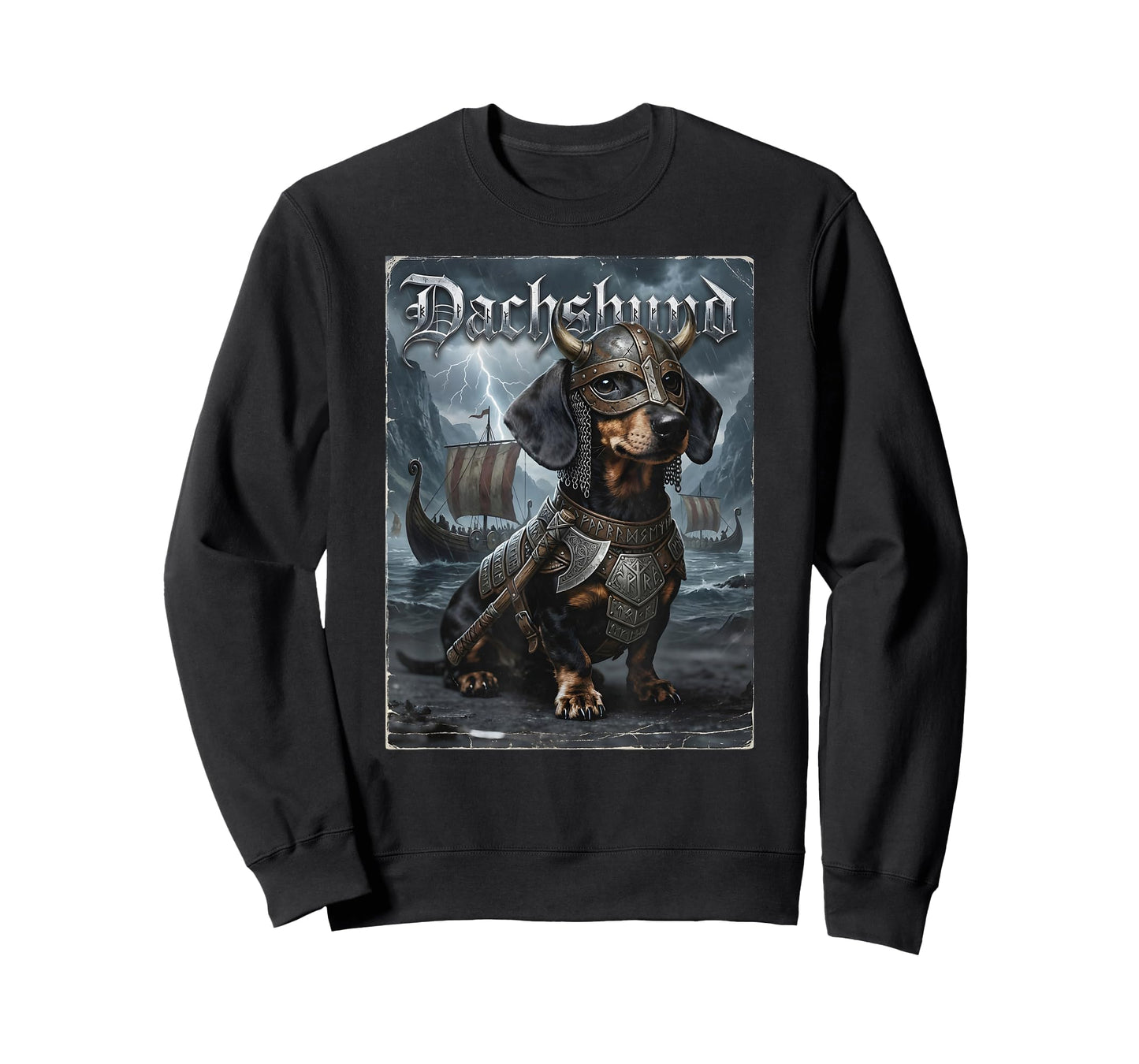 Funny Viking Metal Dachshund Doxie Owner Bootleg Themed Art T-Shirt