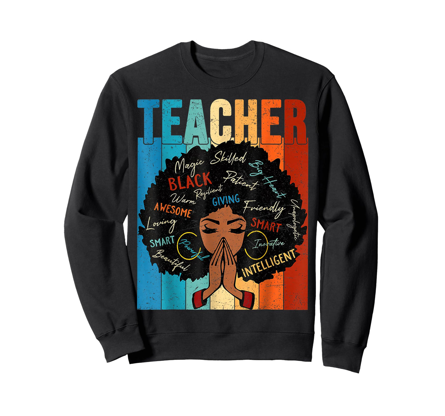 Vintage Afro Black History Month African American Teacher T-Shirt