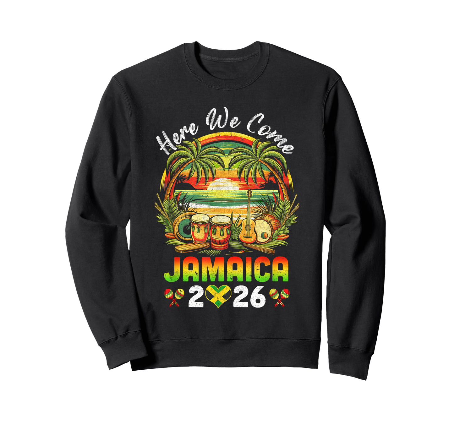 Here We Come Jamaica 2026 Girls Trip Family Summer Vacation T-Shirt