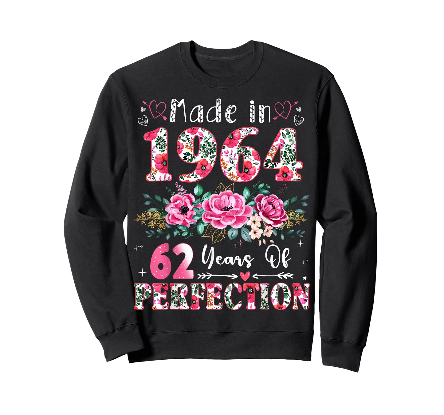 62 Year Old Made in 1964 Floral 62th Birthday Women T-Shirt