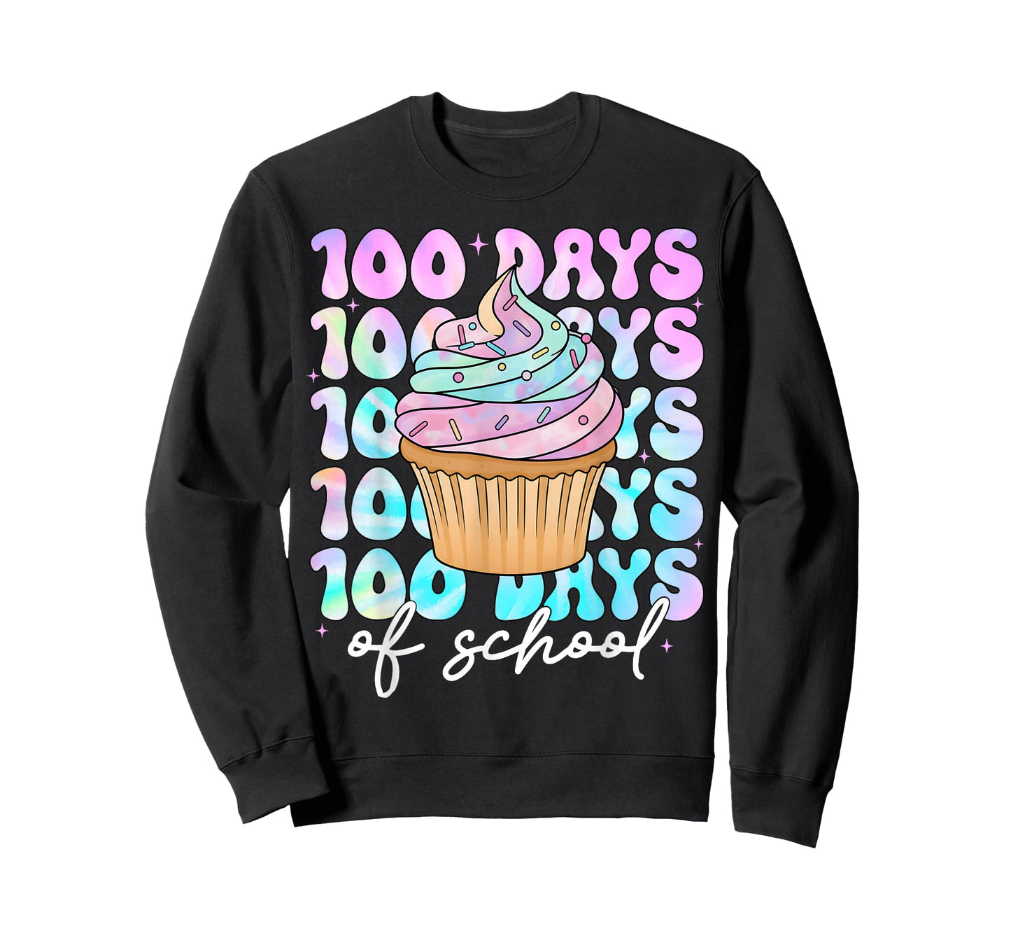 100 Days of School Cupcake Girls 100th Day of School Teacher T-Shirt