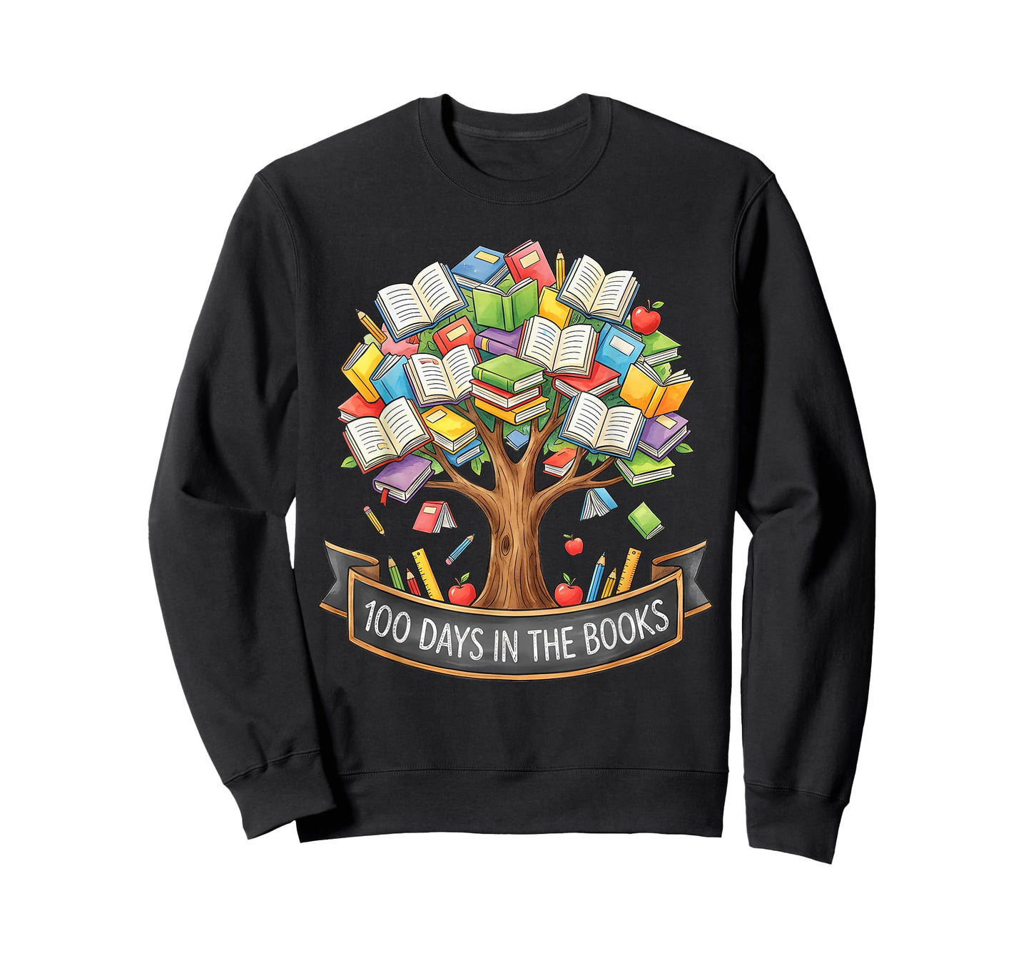 100 Days of School in The Books Librarian Reading Teacher T-Shirt