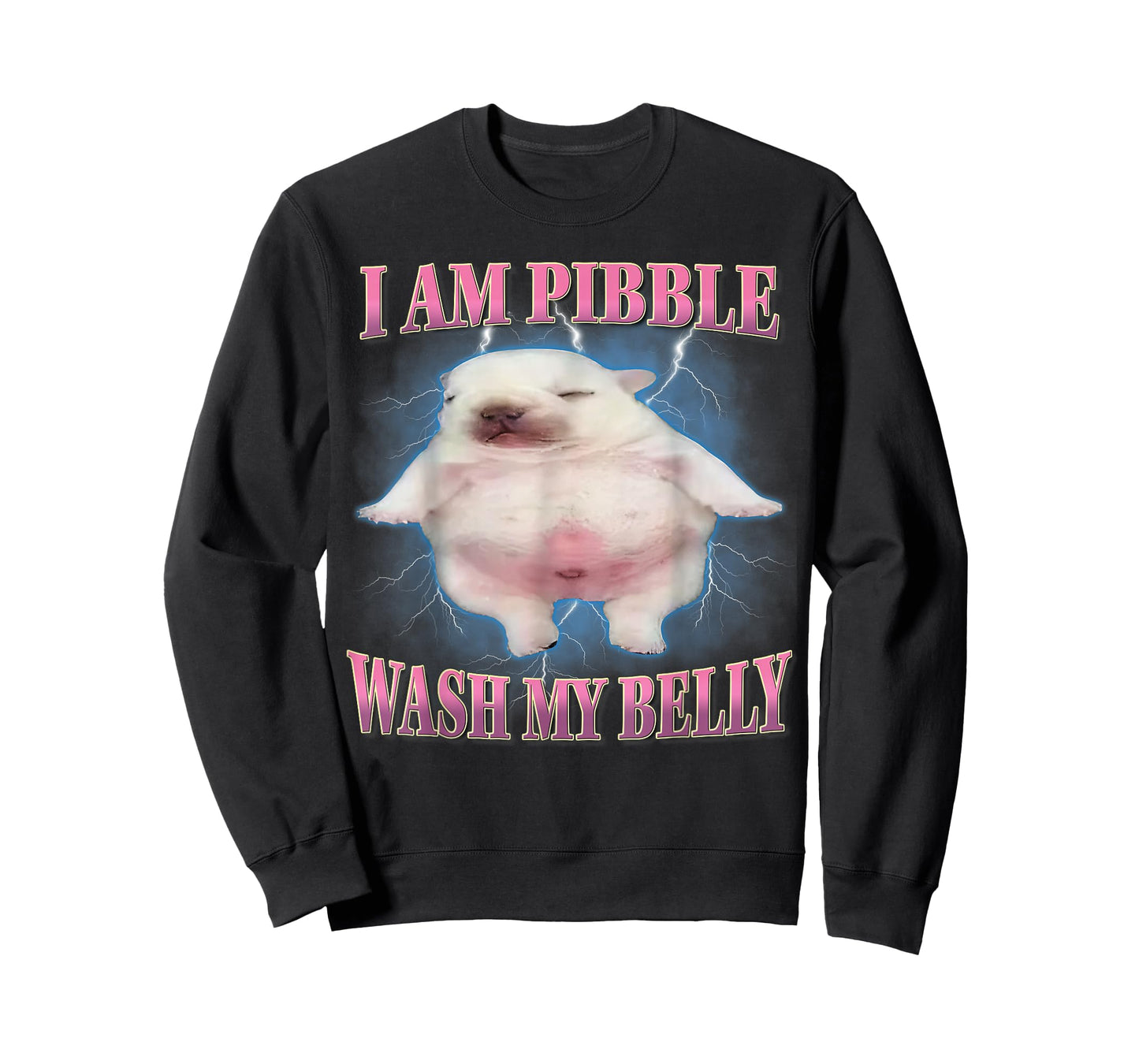 I Am Pibble Wash My Belly Funny Dog Clean My Belly Meme T-Shirt