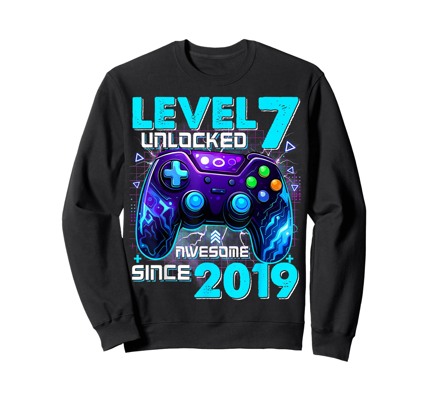 7th Birthday Boy Level 7 Gamer 7 Year Video Game Party T-Shirt