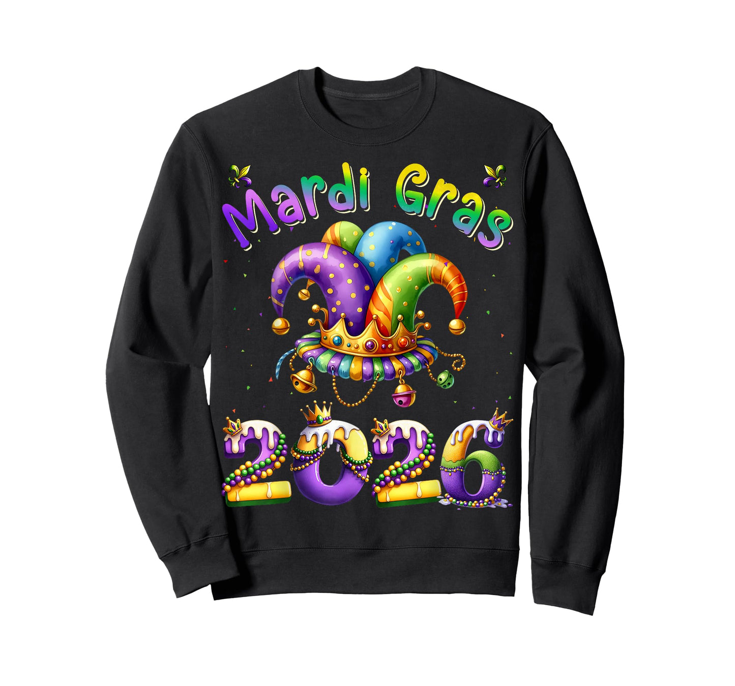 Mardi Gras 2026 Jester Outfit Kids Girls Boys Men Women T-Shirt