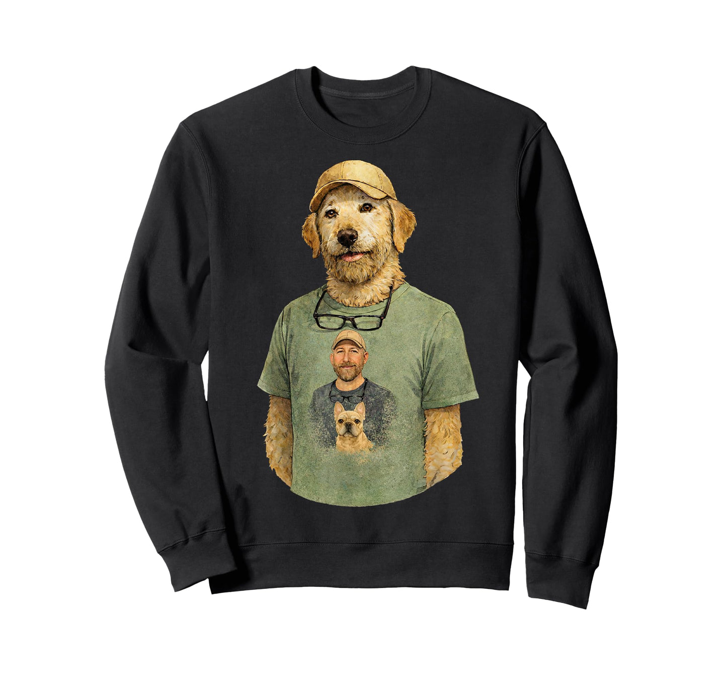Marc and Dog Blue Green T-Shirt