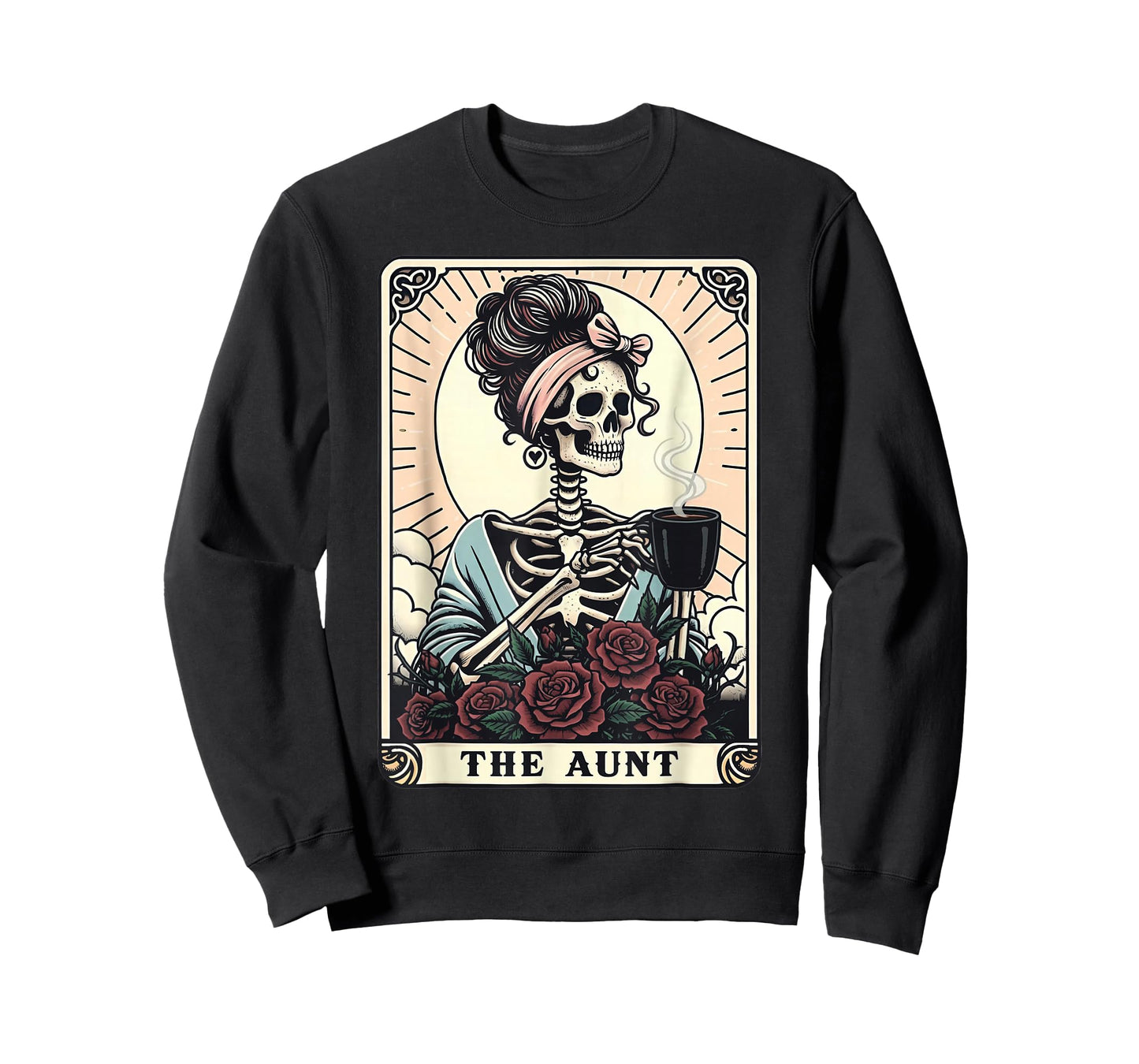 Women Skeleton Auntie Coffee T-Shirt