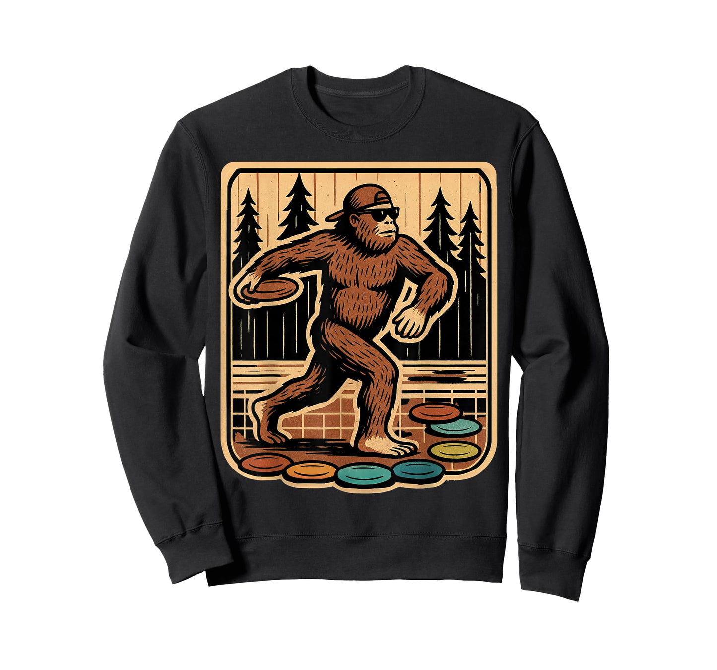 Sasquatch Disc Golfer Funny Disc Golf T-Shirt