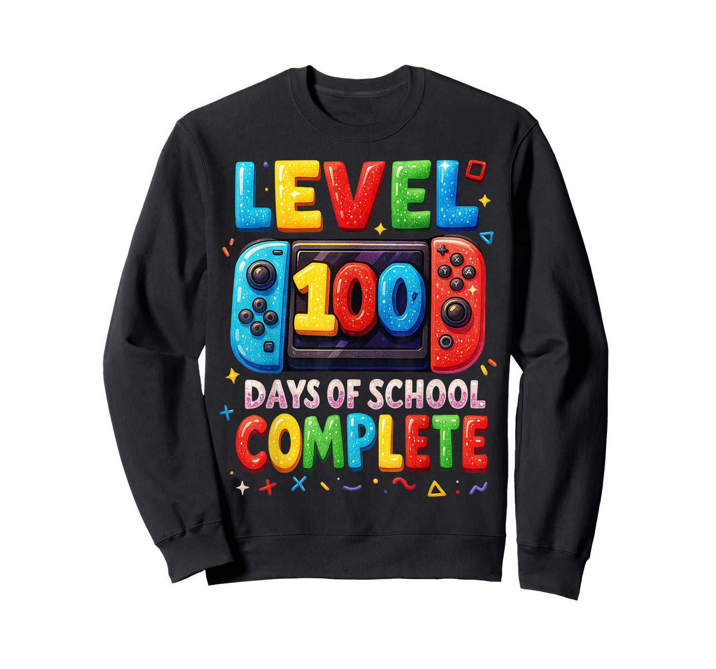 Level 100 Days of School Complete Video Games Boys Kid Gamer T-Shirt