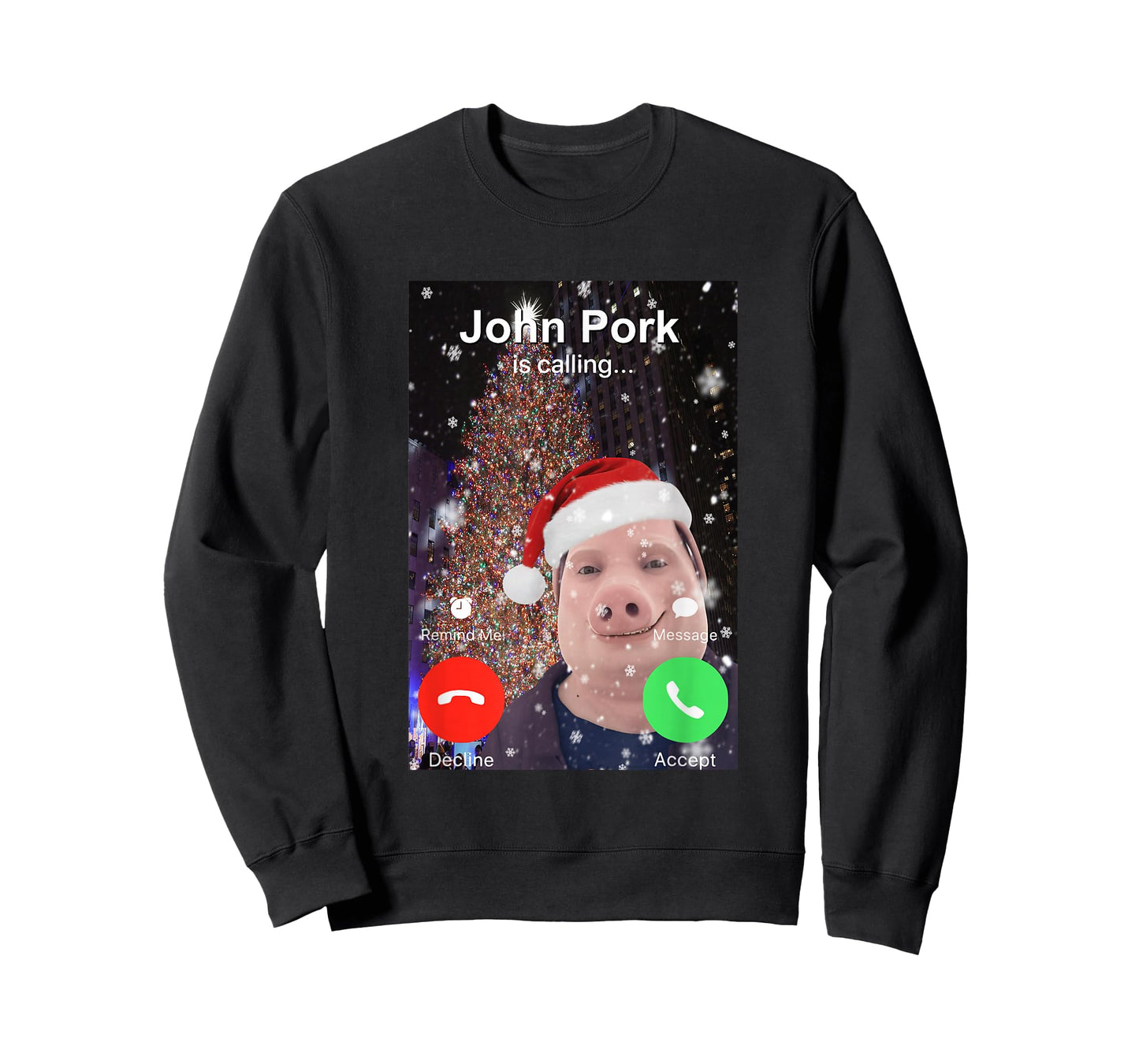 John Pork is Calling Funny Christmas Dih Brainrot Meme T-Shirt