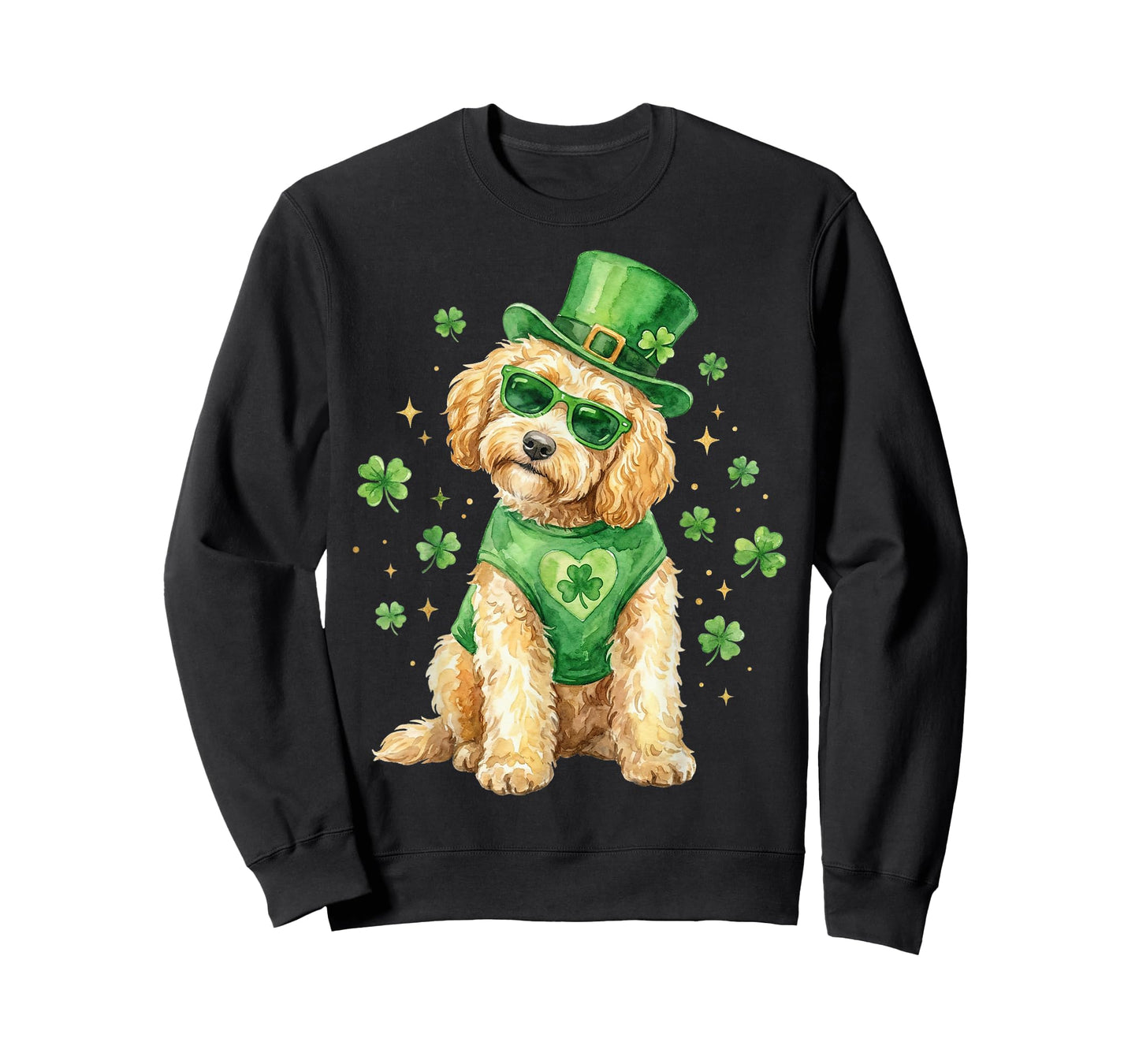 Irish Golden Doodle St Patricks Day Dog Shamrock Saint Patty T-Shirt