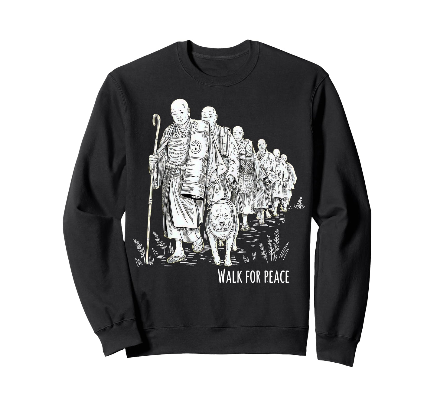 Walk for Peace Monks with Aloka Dog T-Shirt