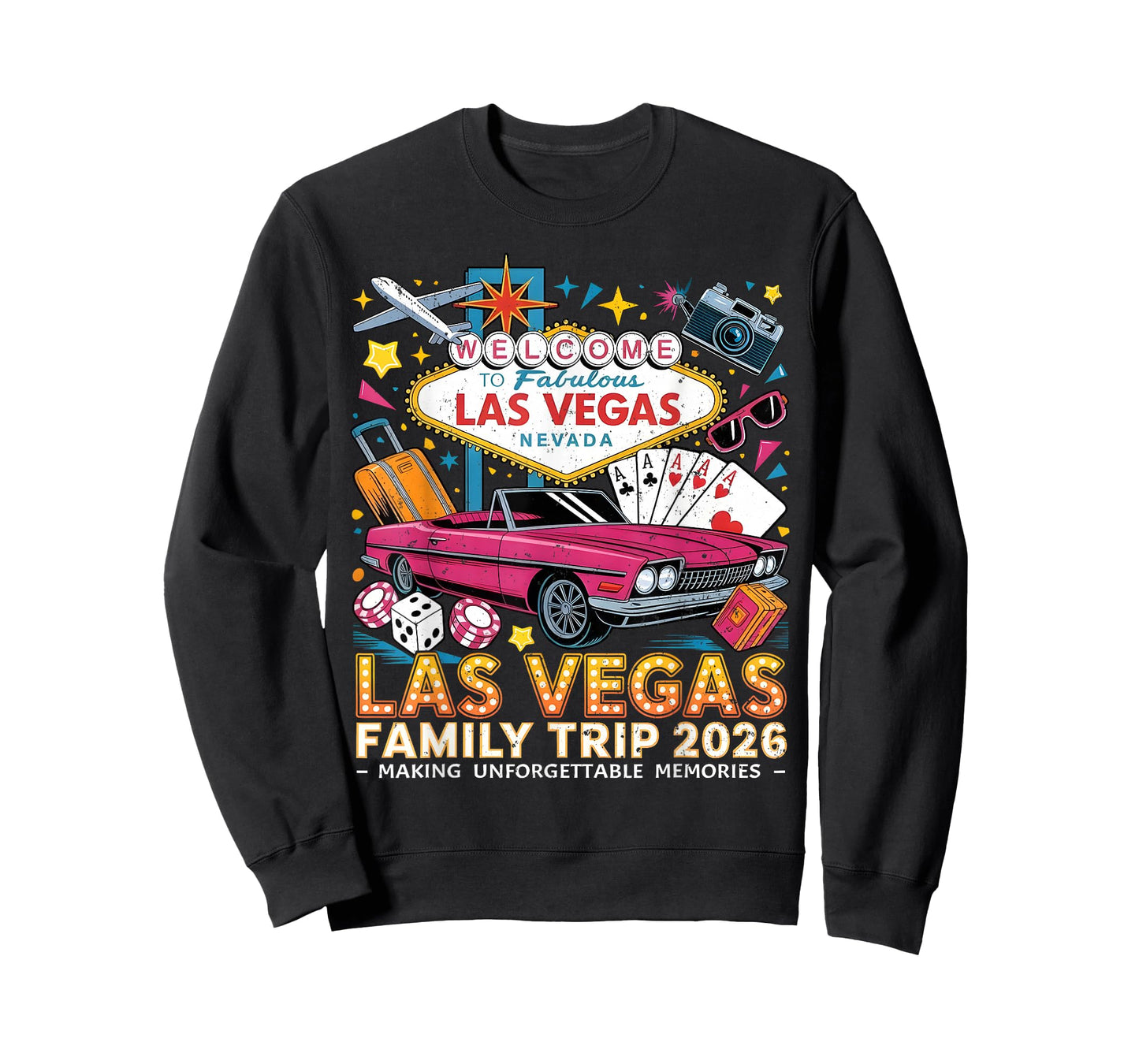 Las Vegas Family Trip 2026 Vacation Design T-Shirt