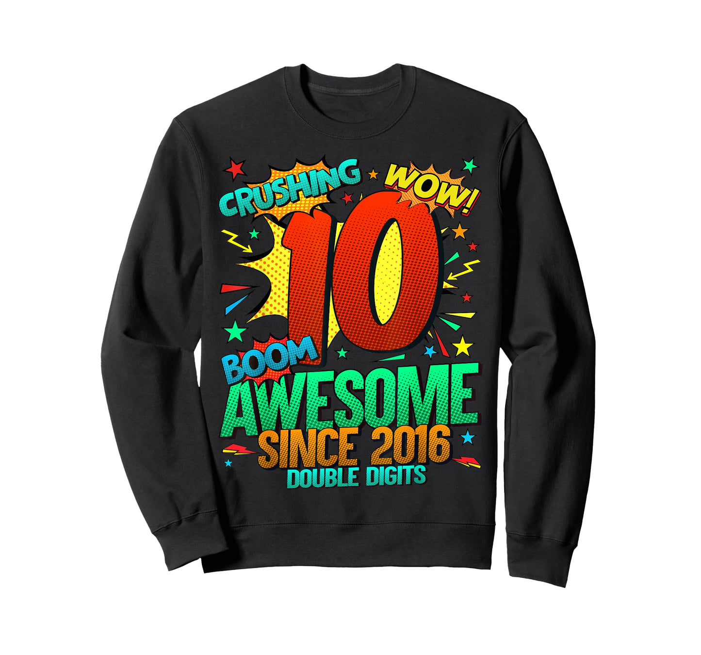 Official Double Digits 10 Year Old Gifts 10th Birthday Boy T-Shirt