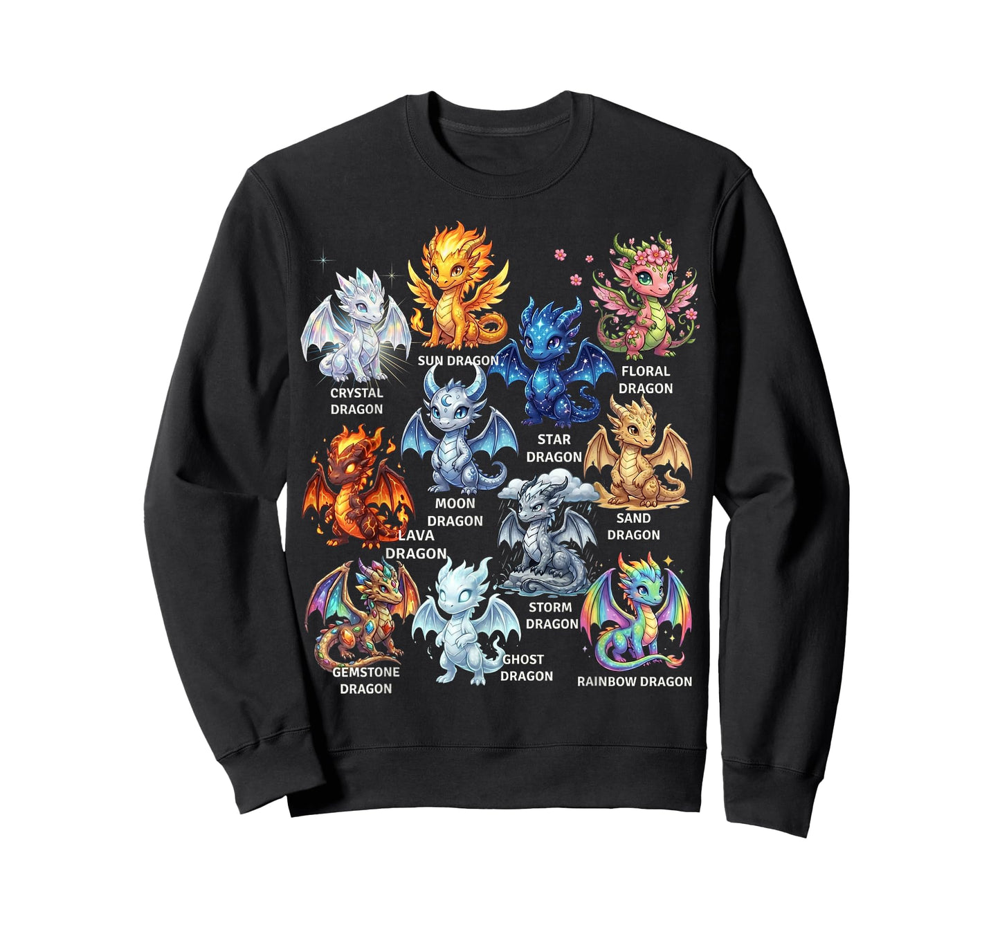 Dragon Types Fantasy Mythology Dragons Boys Girl Kid Toddler T-Shirt