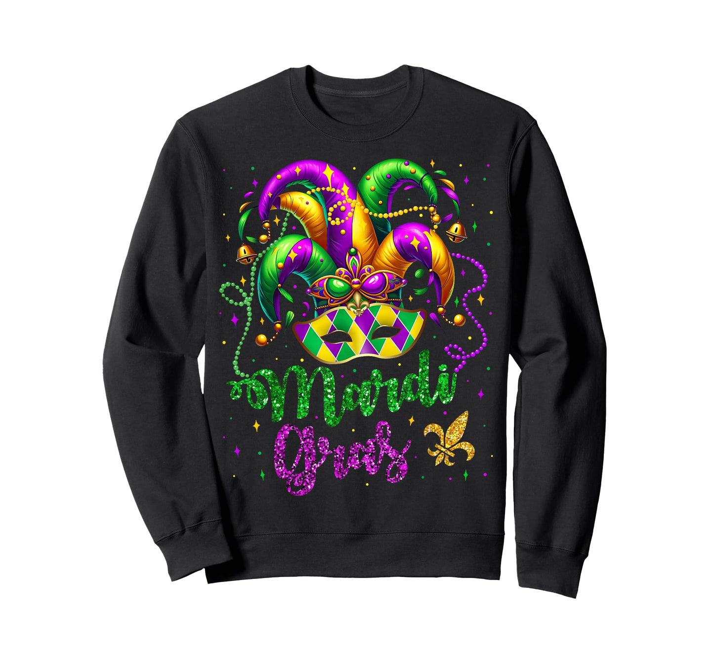 Mardi Gras Shirts for Women Kids Men Beads Mask Feathers Hat T-Shirt