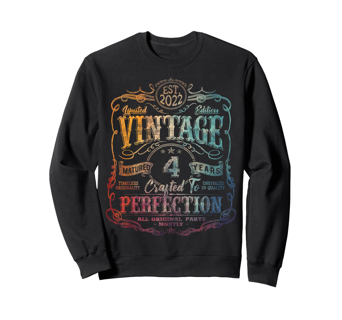 Vintage 2022 Limited Edition Shirt 4 Year Old 4th Birthday T-Shirt