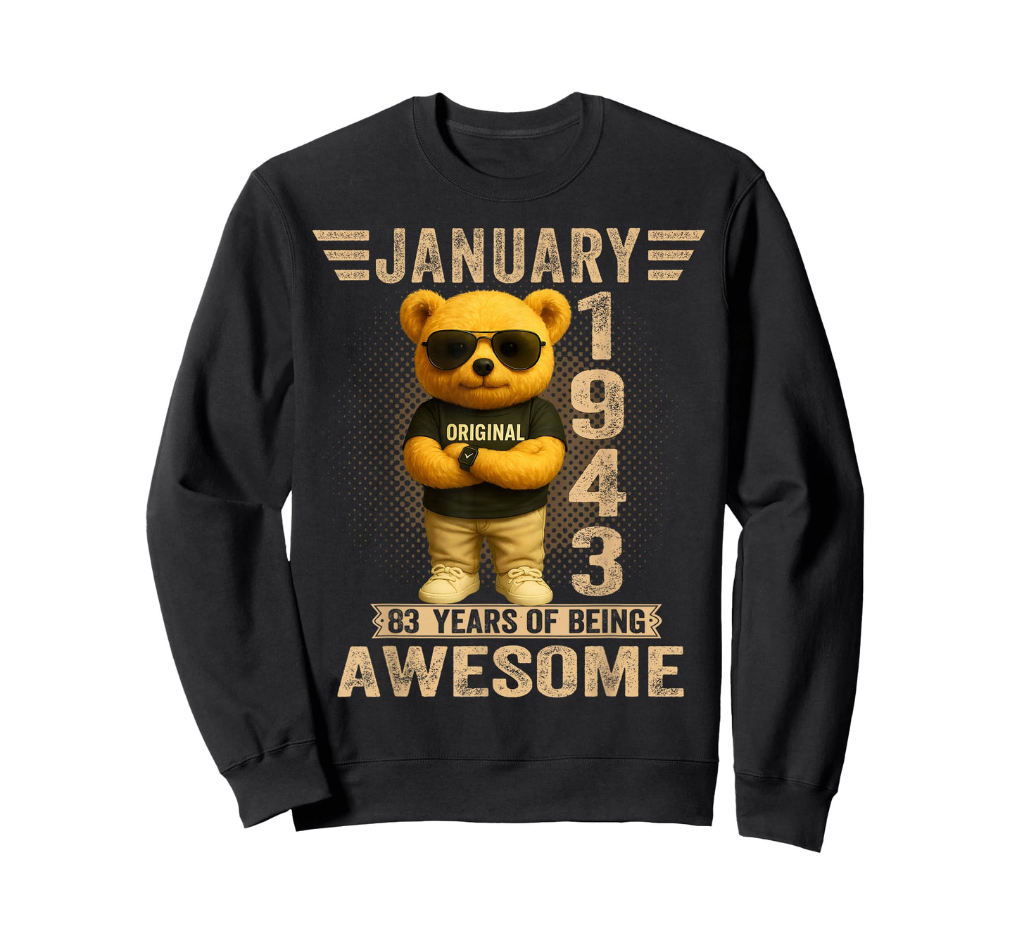 83 Year Old January 1943 Teddy Bear 83rd Birthday Men Women T-Shirt