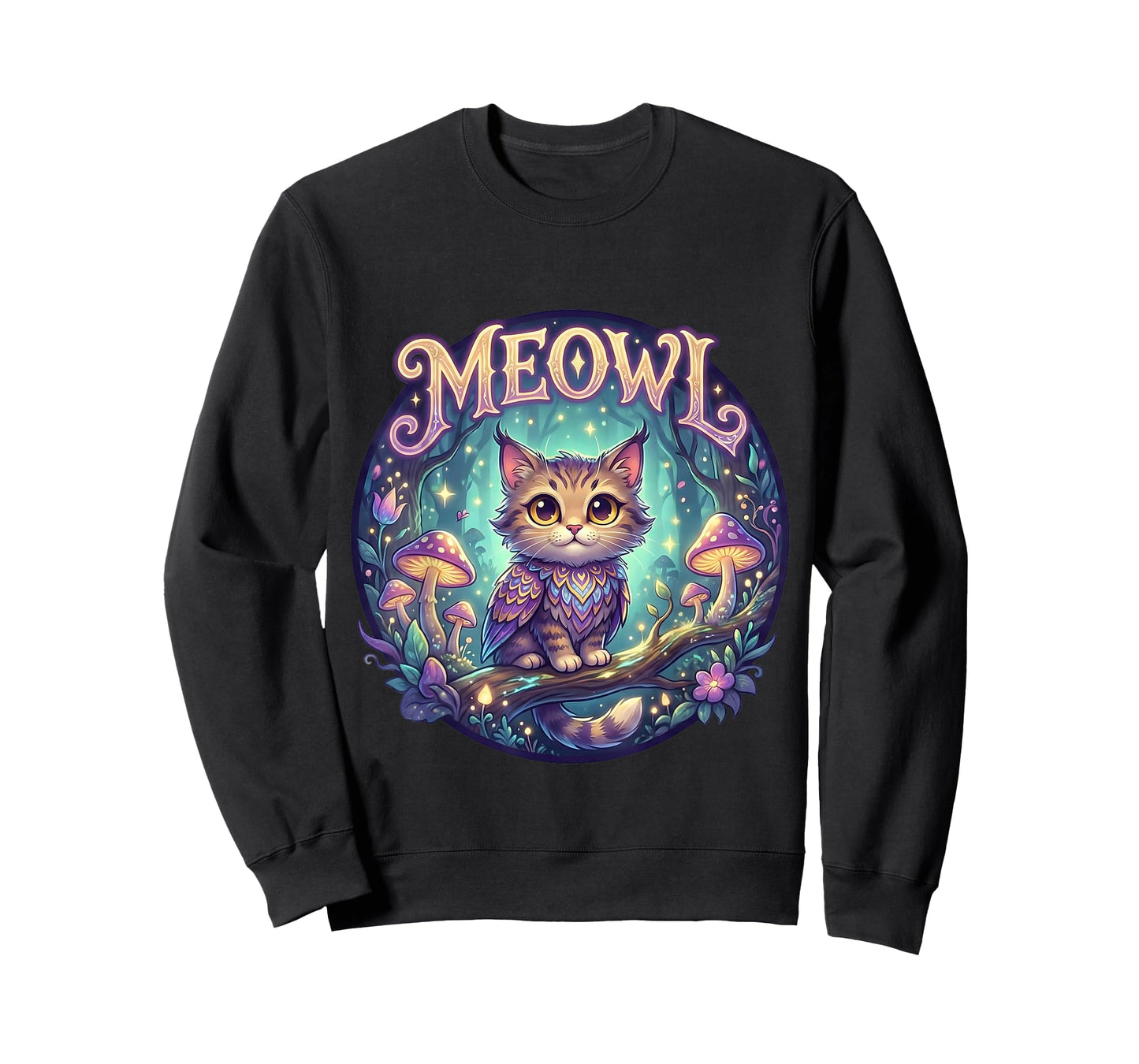 Meowl Cat Owl Meme Brainrot Kids Cursed Silly Gen Alpha Cute T-Shirt