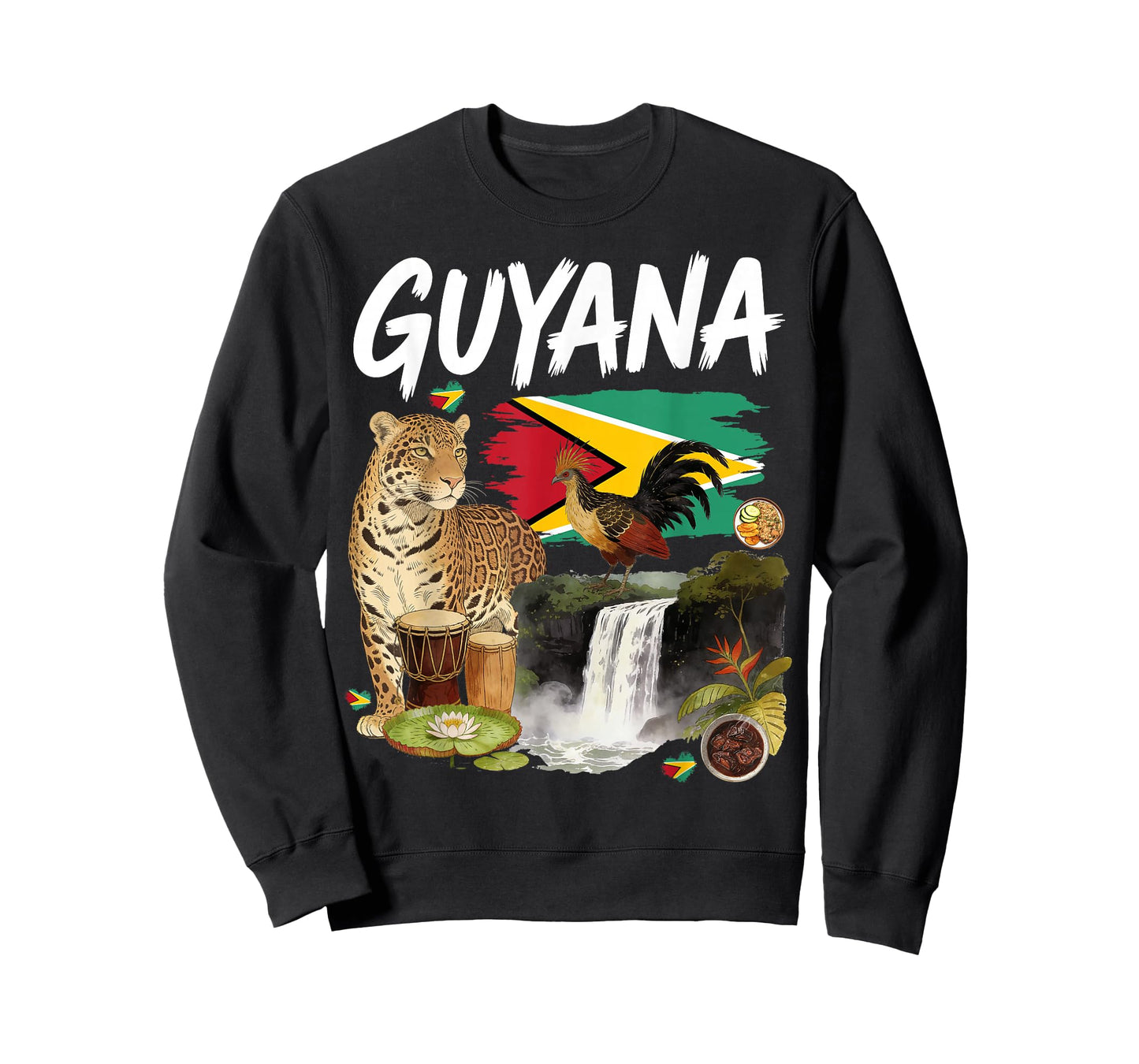 Guyana Flag Outfit Idea for Women & Guyanese Roots T-Shirt