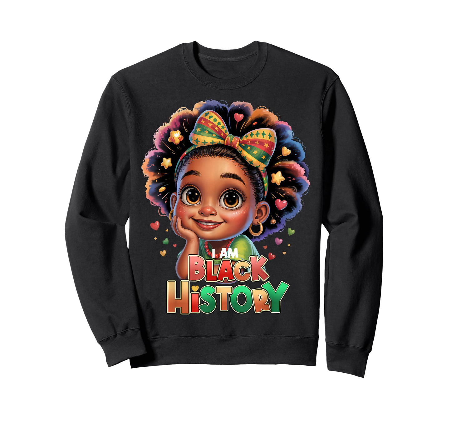 I Am Black History Month Afro African American Girls Toddler T-Shirt