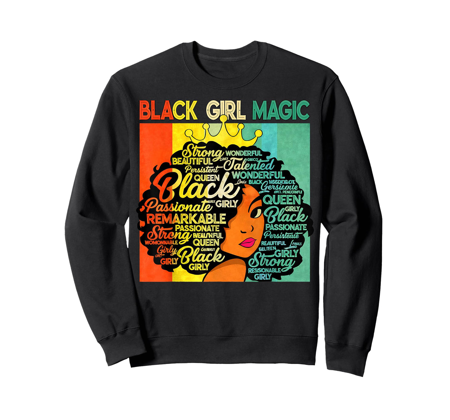 Black History Girl Magic African American Women Girls Kids T-Shirt