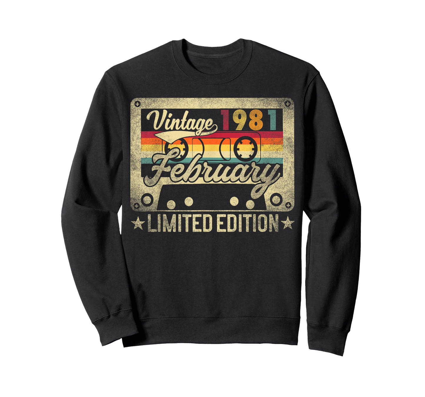 Vintage 1981 February 45 Years Old 45th Birthday Men Women T-Shirt