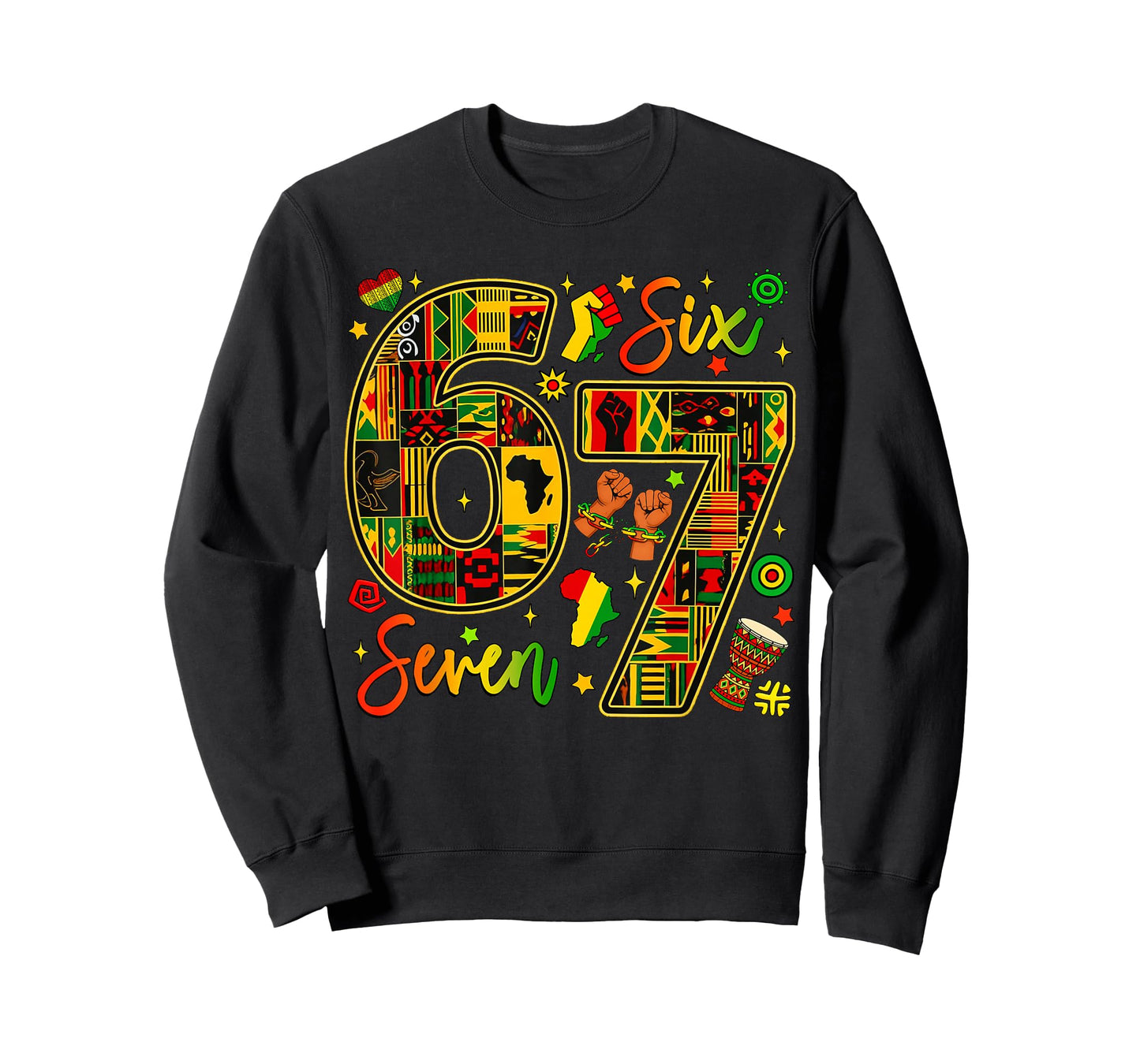 Six Seven Black History Month 67 African American Pride Kids T-Shirt