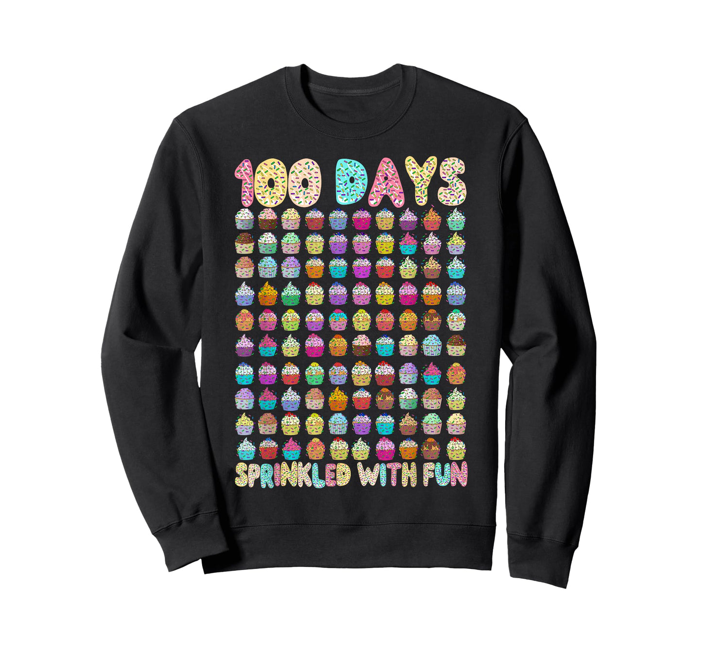 100 Days Sprinkled with Fun Cupcake 100th Day of School Girl T-Shirt