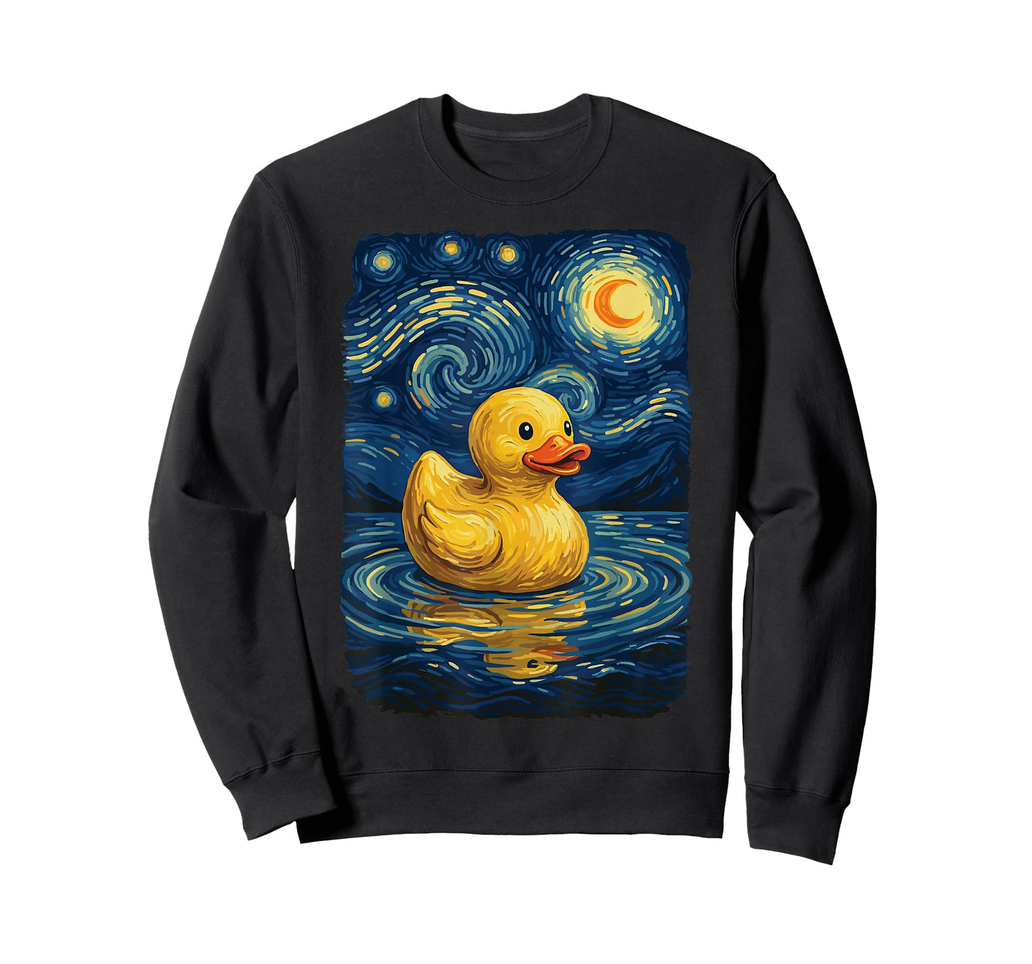 Starry Night Rubber Ducky Art Van Gogh Cute Duckling Lover T-Shirt