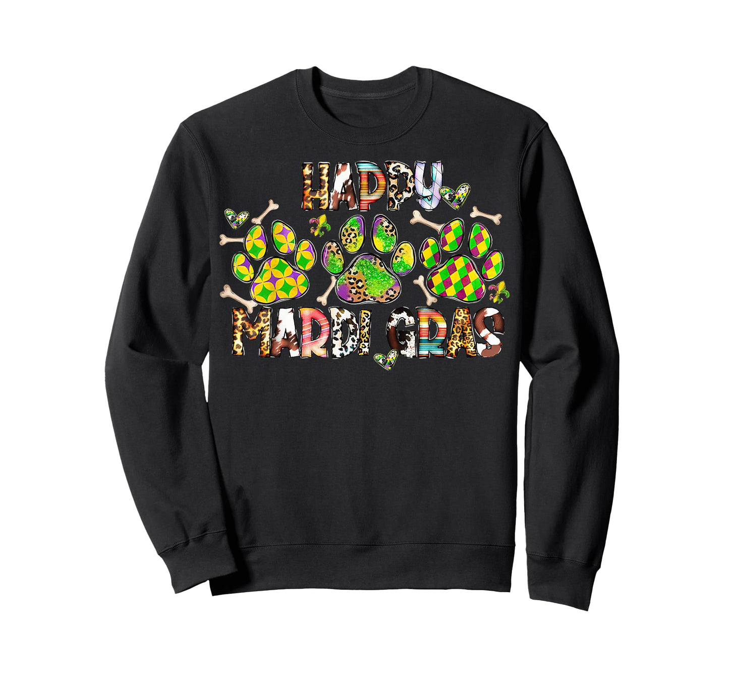 Paw Happy Mardi Gras Dog Lover Masquerade Festival Parade T-Shirt